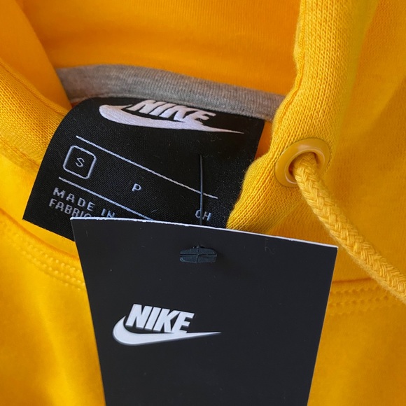 Nike Yellow Mini Swoosh Hoodie - Picture 2 of 4